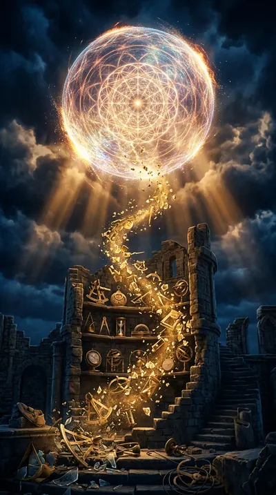 Surreal vertical portrait of a