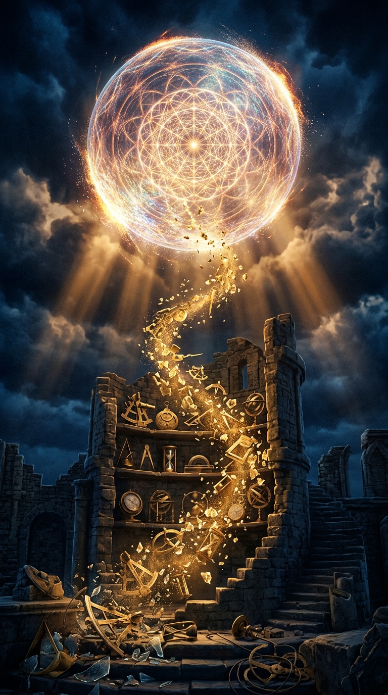 Surreal vertical portrait of a