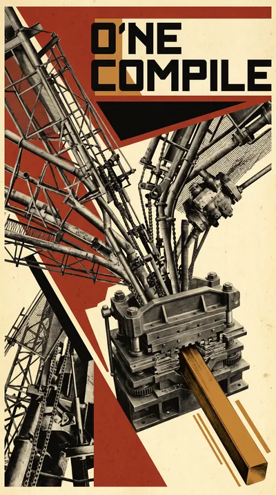 Soviet constructivist poster idiom rendering the deep-dive i…