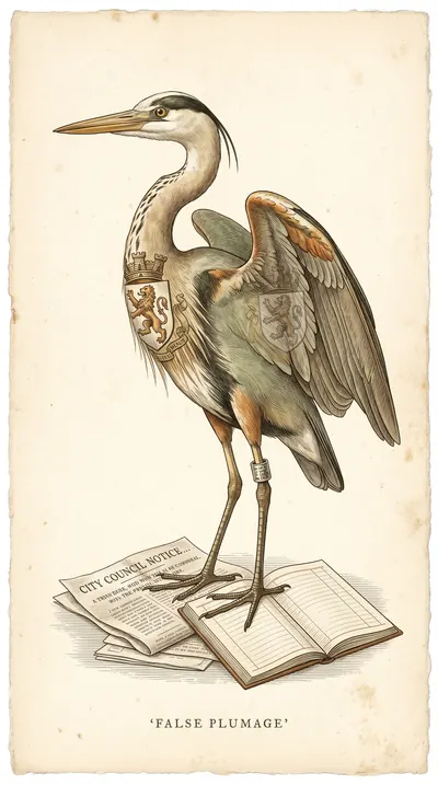 Victorian natural-history plate of a taxidermied heron-like…