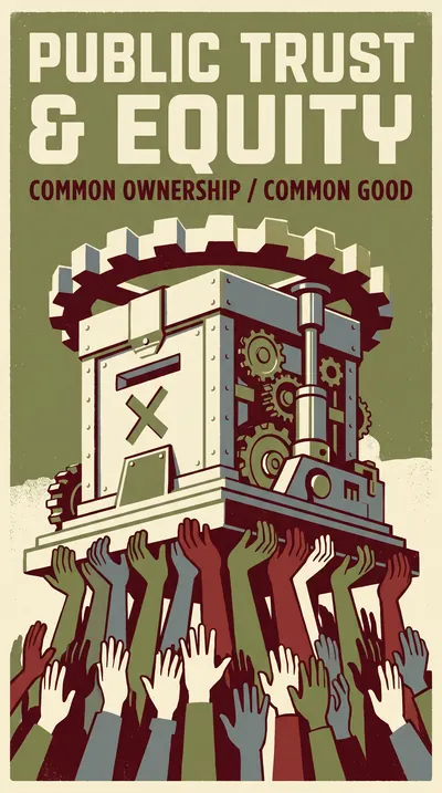 British post-war public information poster style illustratio…