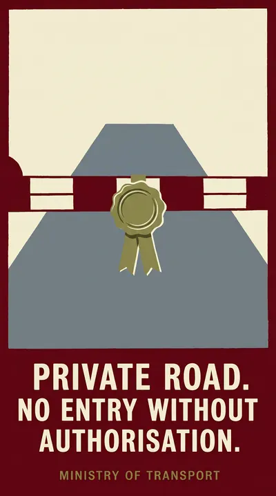 British post-war public-information poster of a single lower…