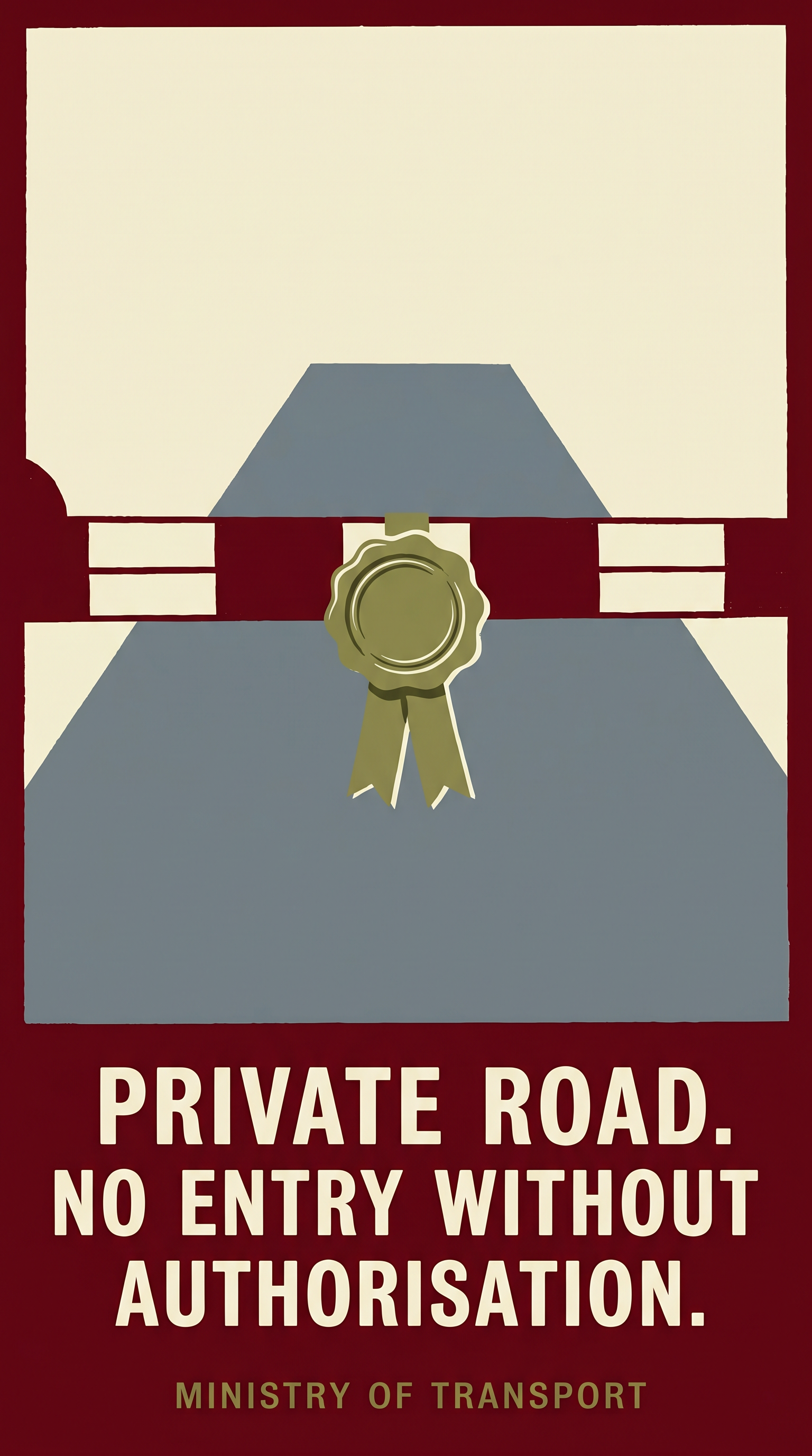 British post-war public-information poster of a single lower…