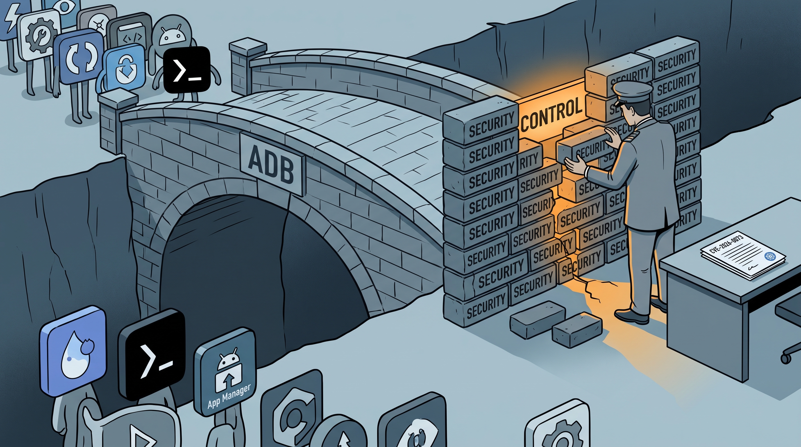 Lead illustration for The Bridge Google Is Bricking: How a Real CVE Became the Pretext for Killing Android's Power-User Ecosystem