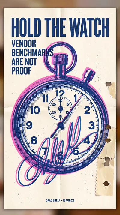 Risograph print of a giant analog stopwatch over a folded wa…