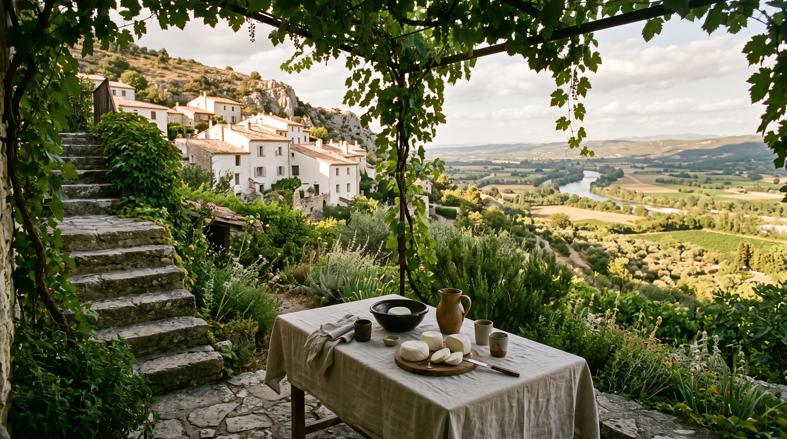 Table Under Grape Leaves