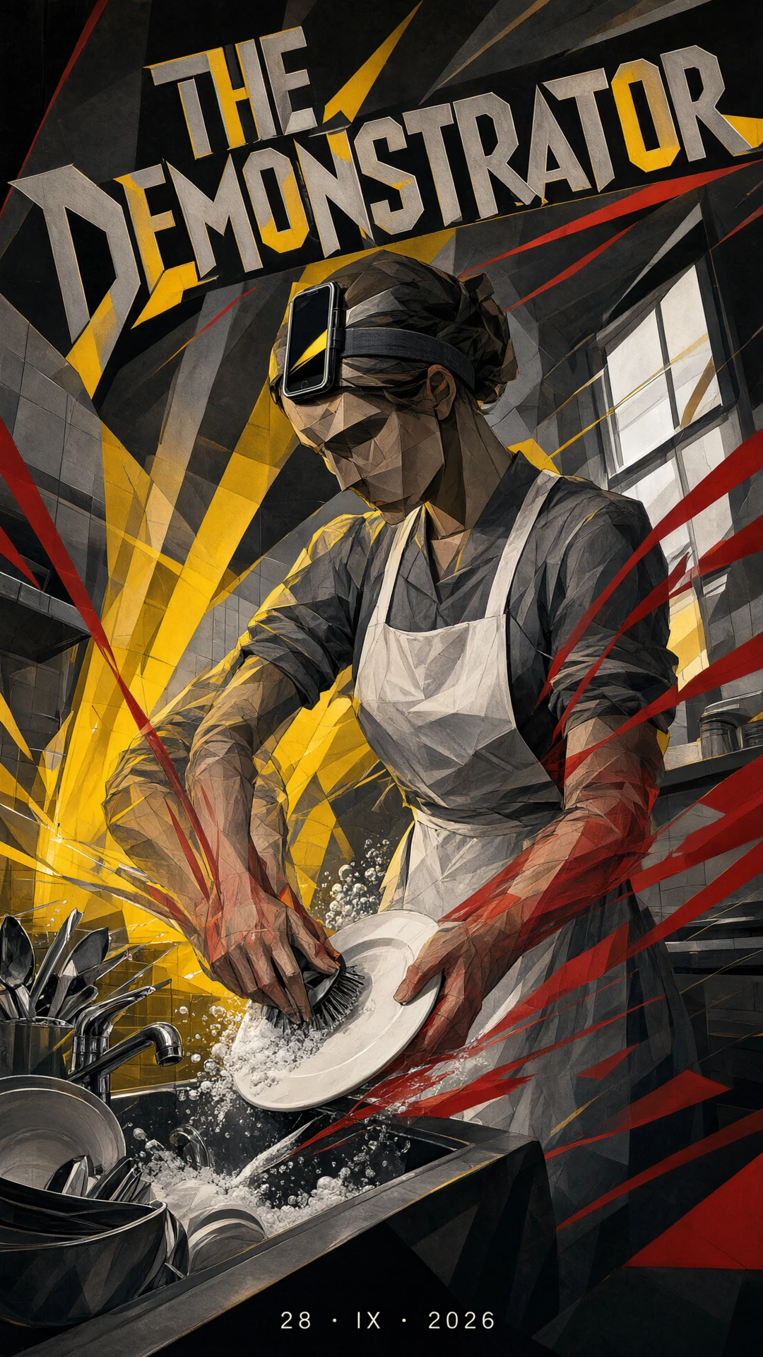 Italian Futurist poster depicting an anonymous domestic work…