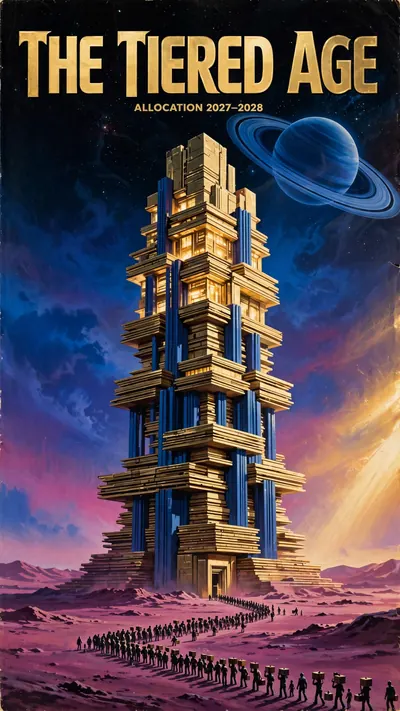 1970s sci-fi paperback cover painting of a colossal geometri…
