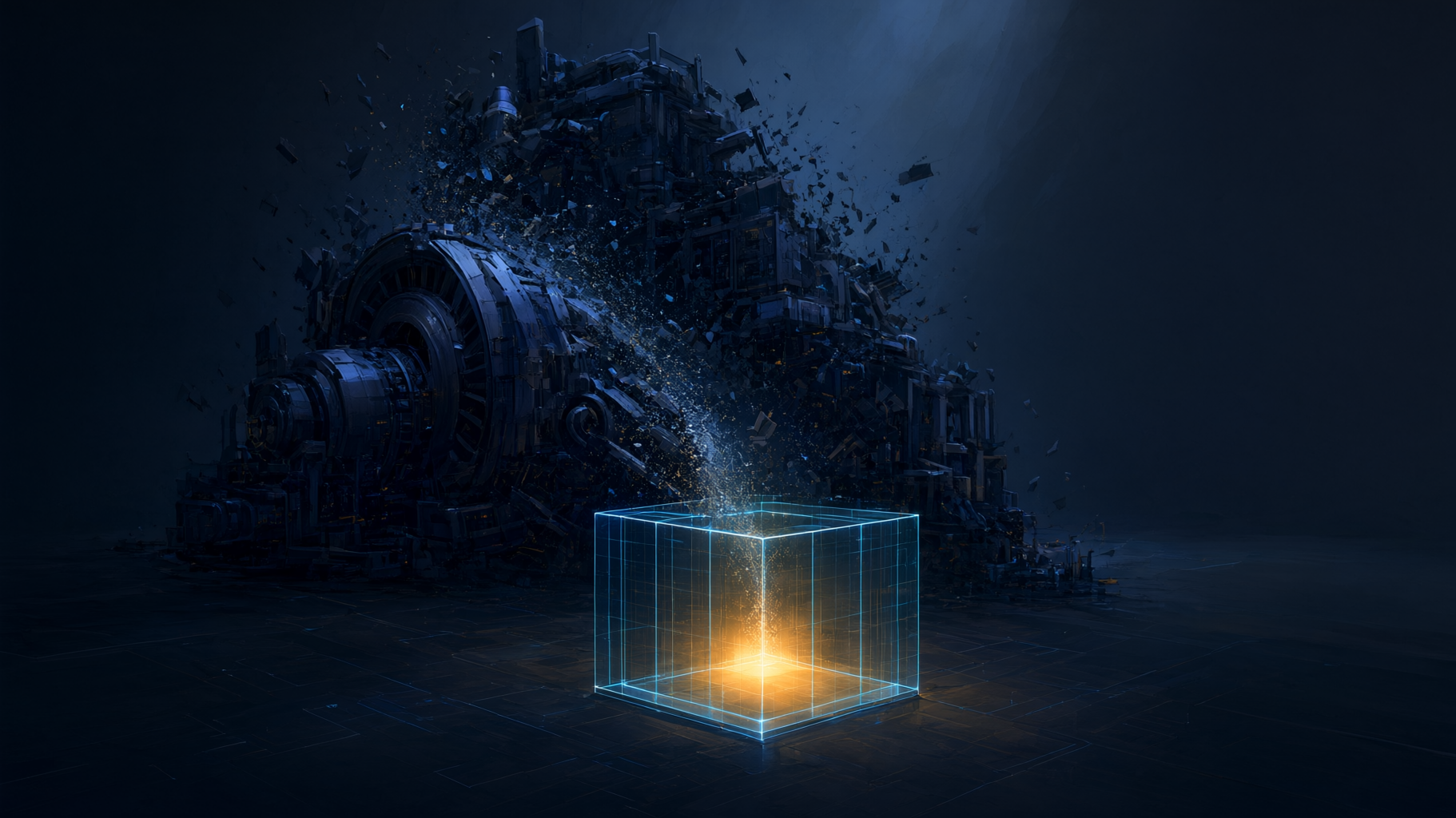This is a tone-setting editorial lead image about a conceptual shift (runtimes losing importance to sandboxes) and a wave of tooling acquisitions — there's no numeric data to…