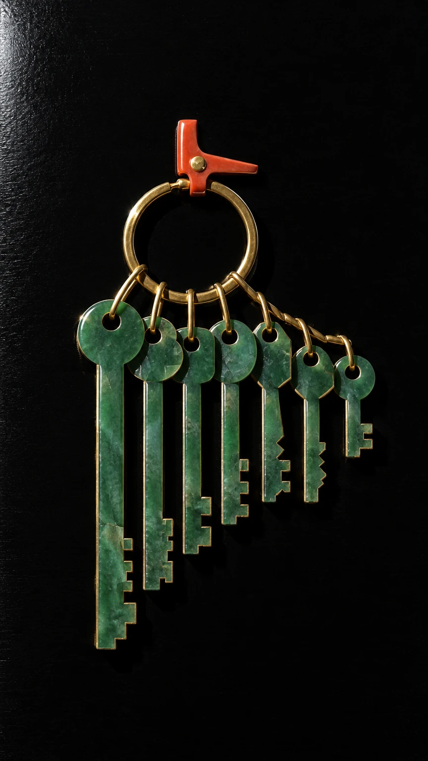 Art Deco lacquer-panel relief depicting a single coral clamp…